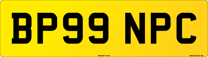 Plate sizes number Motorcycle Number